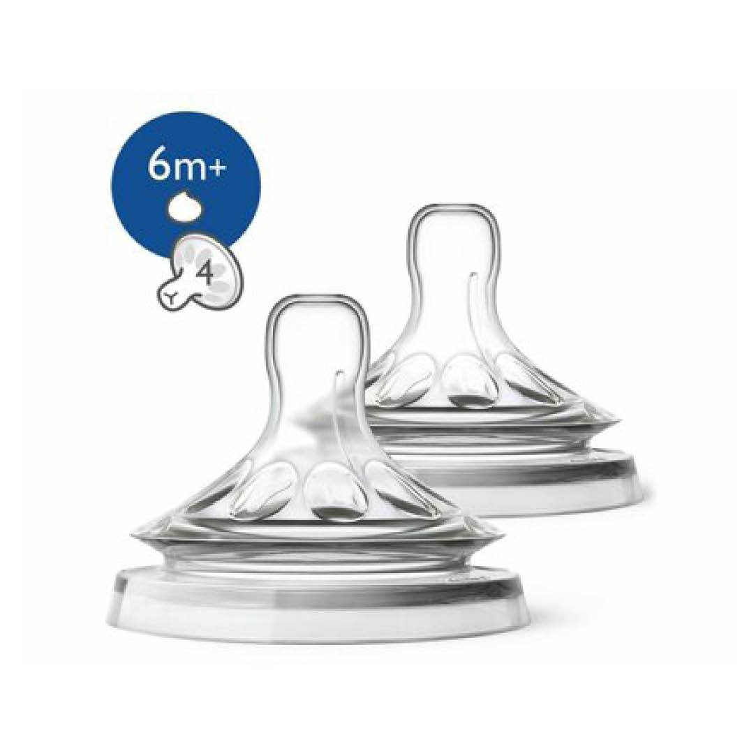 Philips Avent Natural Teats Thick Feed 6M Plus SCF046/27 Two Pack-3