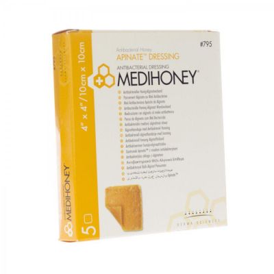 Medihoney Apinate Dressing 10x10 Cm Antibacterial Wound Care Sheet-1