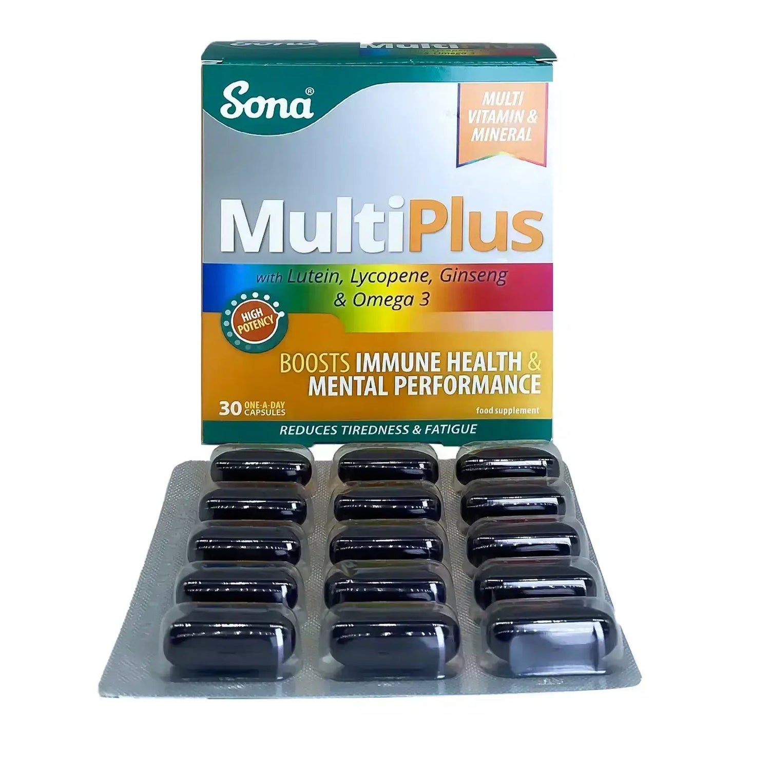Sona MultiPlus 30 Capsules Multivitamin And Mineral Supplement With Ginseng And Omega-3-2