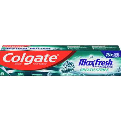 Colgate MaxFresh Clean Mint Toothpaste 150ml Fluoride Fresh Breath-1