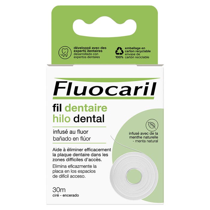 Fluocaril Fil Dentaire Infusé Au Fluor 30m Dental Floss With Mint-2