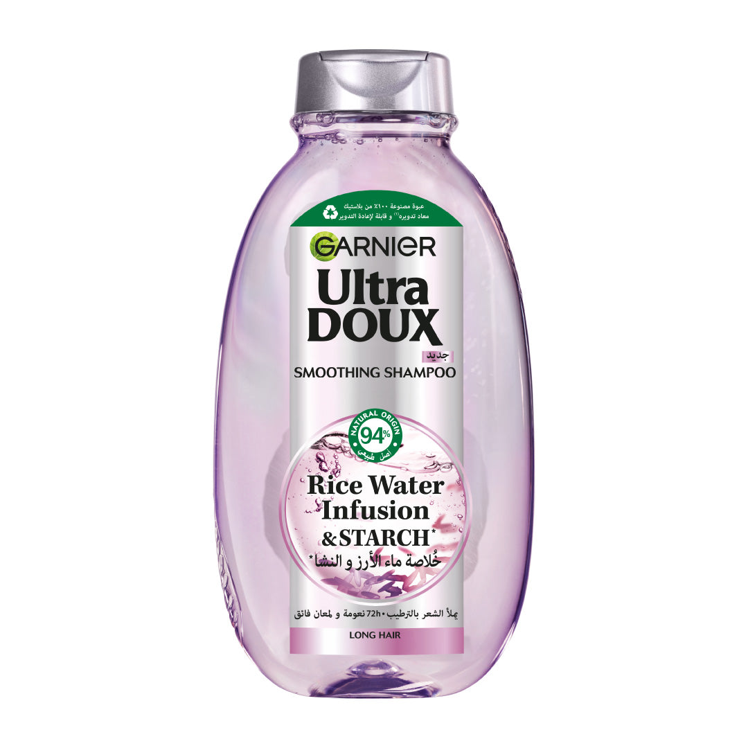 Garnier Ultra Doux Rice Water Shampoo 600ml For Smooth, Shiny Hair-1