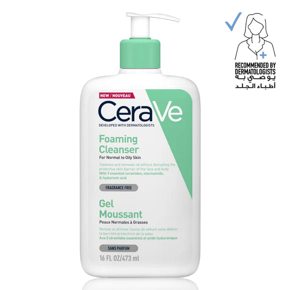 CeraVe Foaming Cleanser 473ml For Normal To Oily Skin-1