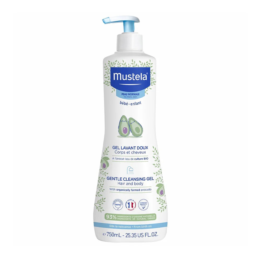 Mustela Gentle Cleansing Gel 750ml For Baby Skin And Hair-1