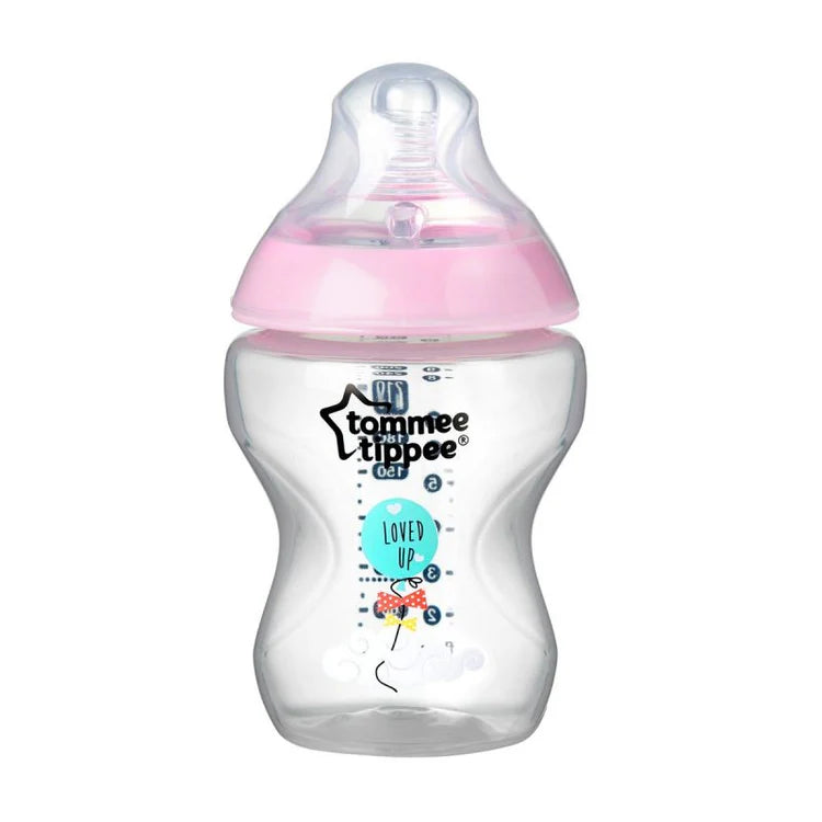 Tommee Tippee Closer To Nature 260ml Baby Bottle For Girls Pink-2