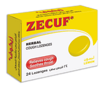 Zecuf Herbal Lemon Lozenges Sugar-Free Sore Throat Relief 24 Pack-1