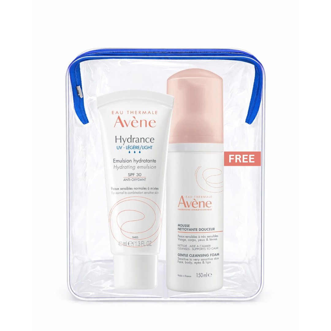 Avene Hydrance UV Light Emulsion + Avene Cleansing Foam Free