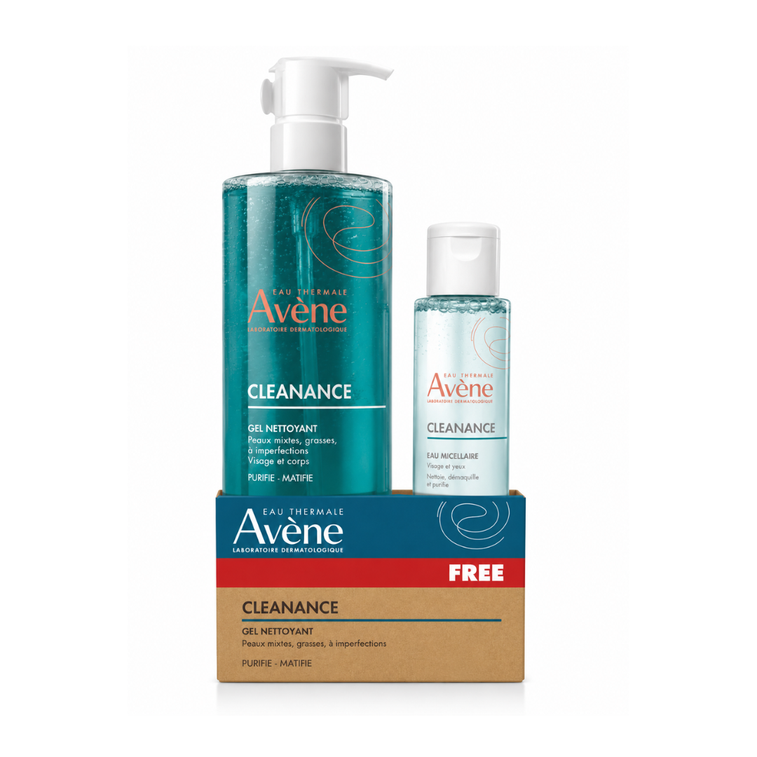 Avène Cleanance Cleansing Gel 400 Ml + Micellar Water 100ml Free