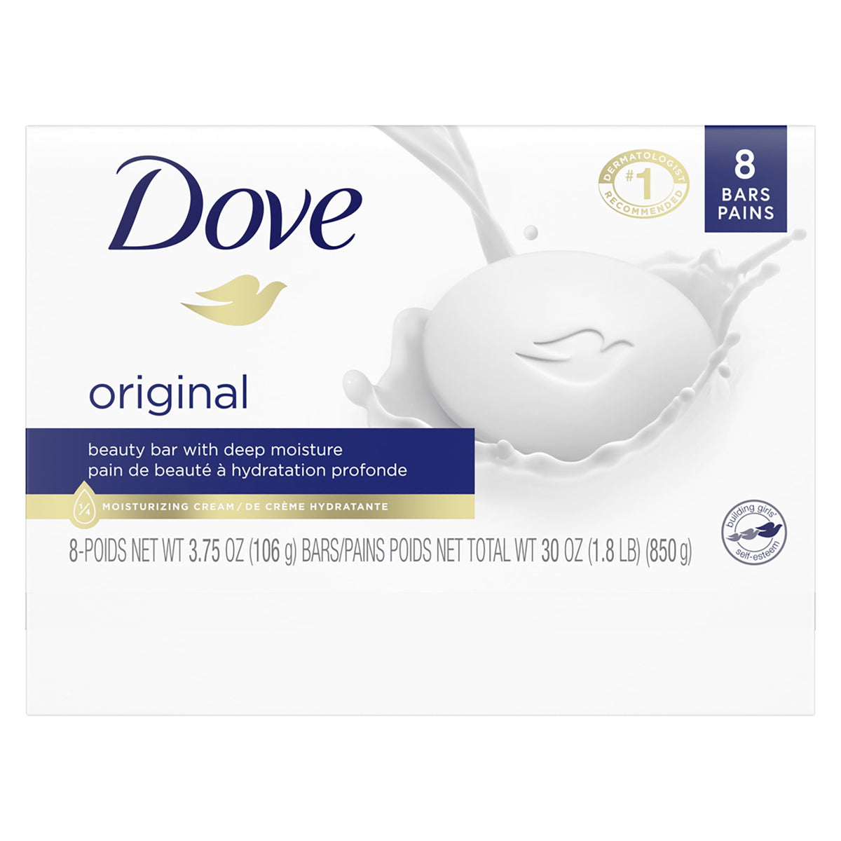 Dove Original Beauty Bar 3.75 Oz 6-Pack Moisturizing Soap-5