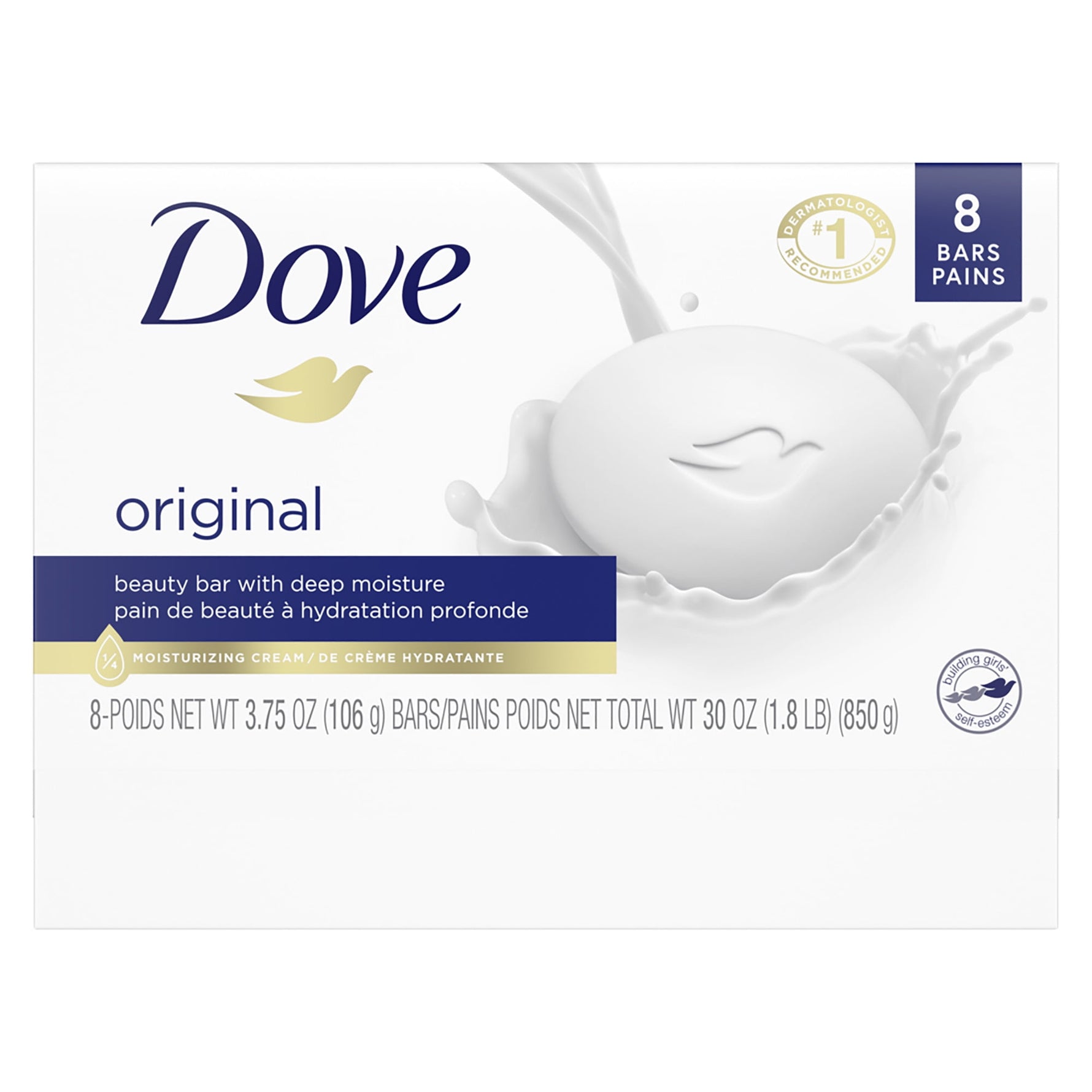 Dove Original Beauty Bar 3.75 Oz 6-Pack Moisturizing Soap-5