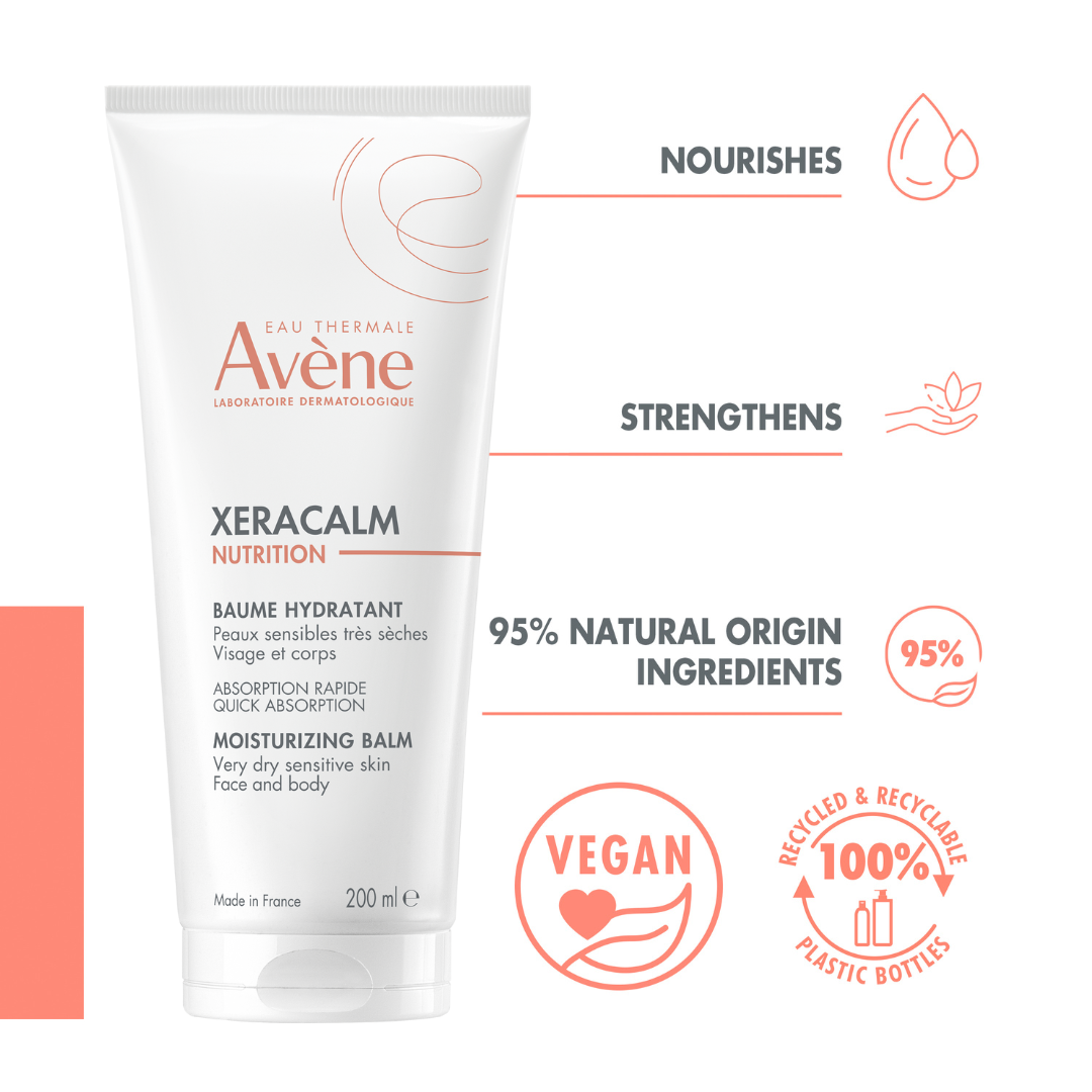 Avène XeraCalm Nutrition Moisturizing Balm 200ml For Dry Sensitive Skin-5
