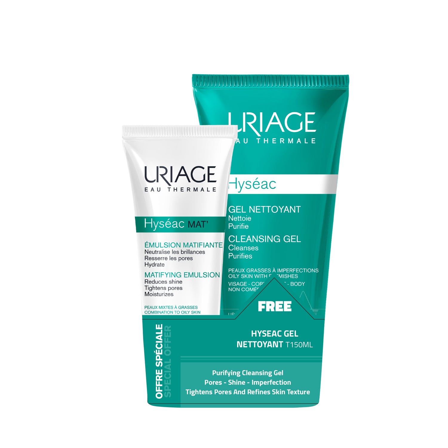 Uriage Hyseac MAT + Gel Nettoyant 150ml Free