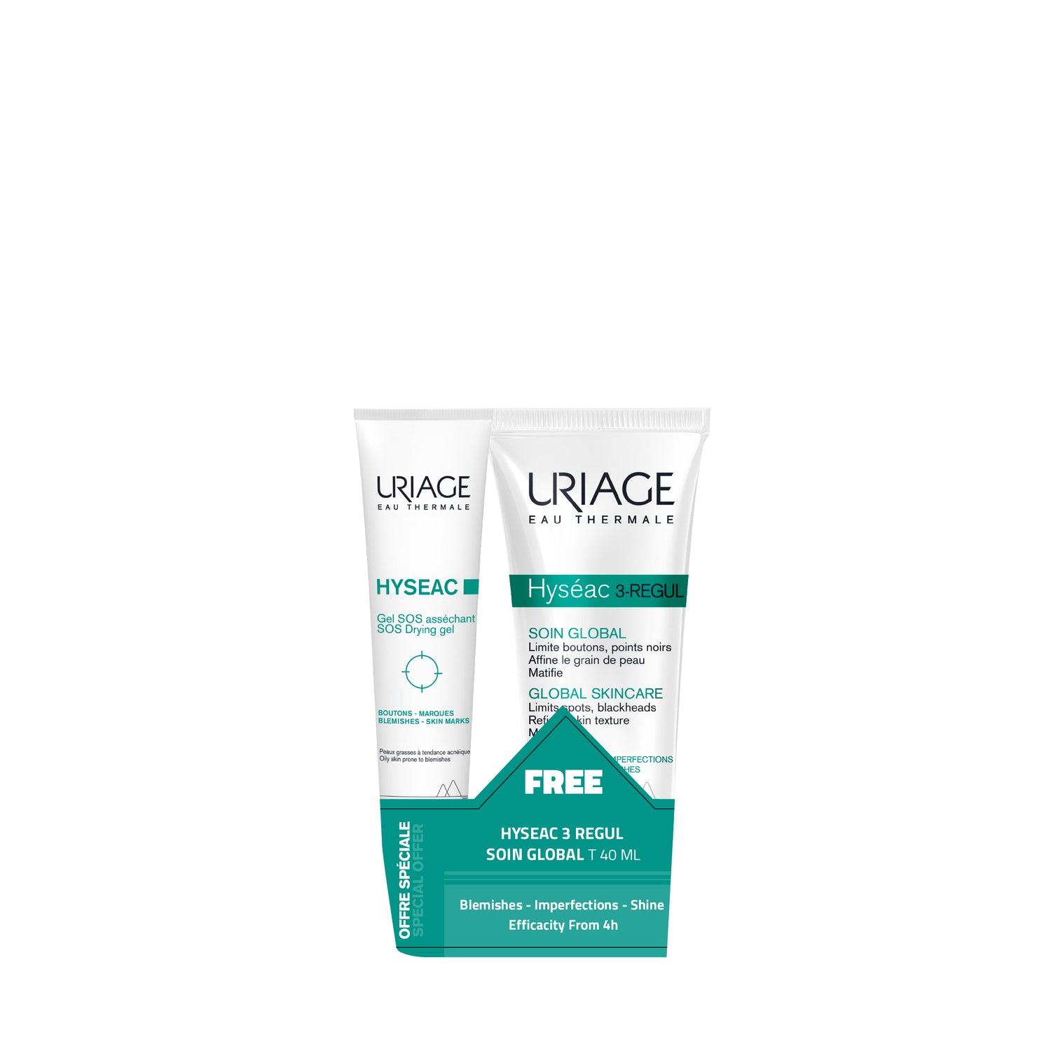 Uriage Hyseac Gel Sos 15Ml + Hyseac 3-Regul 40ml Free