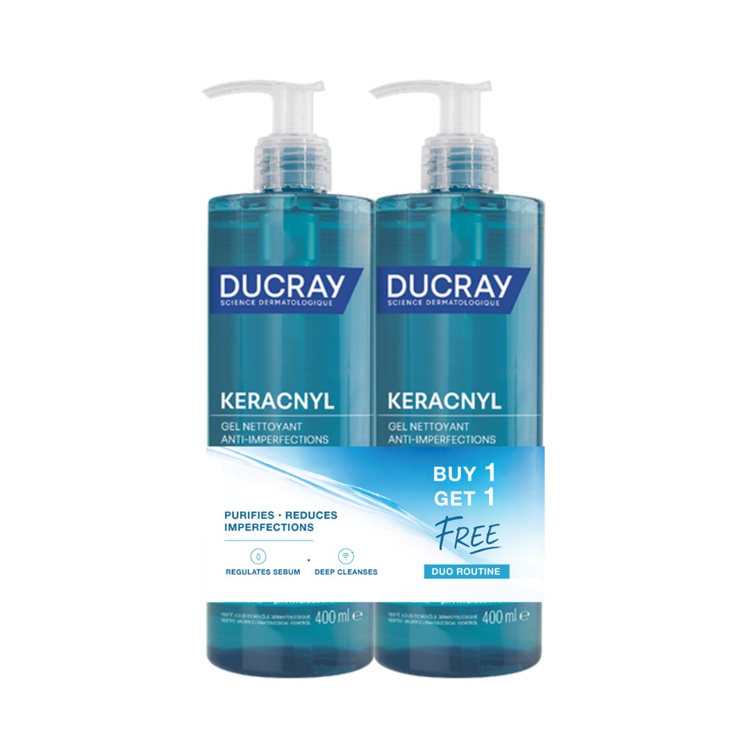 Ducray Keracnyl Gel Nettoyant 400ml Buy 1 Get 1