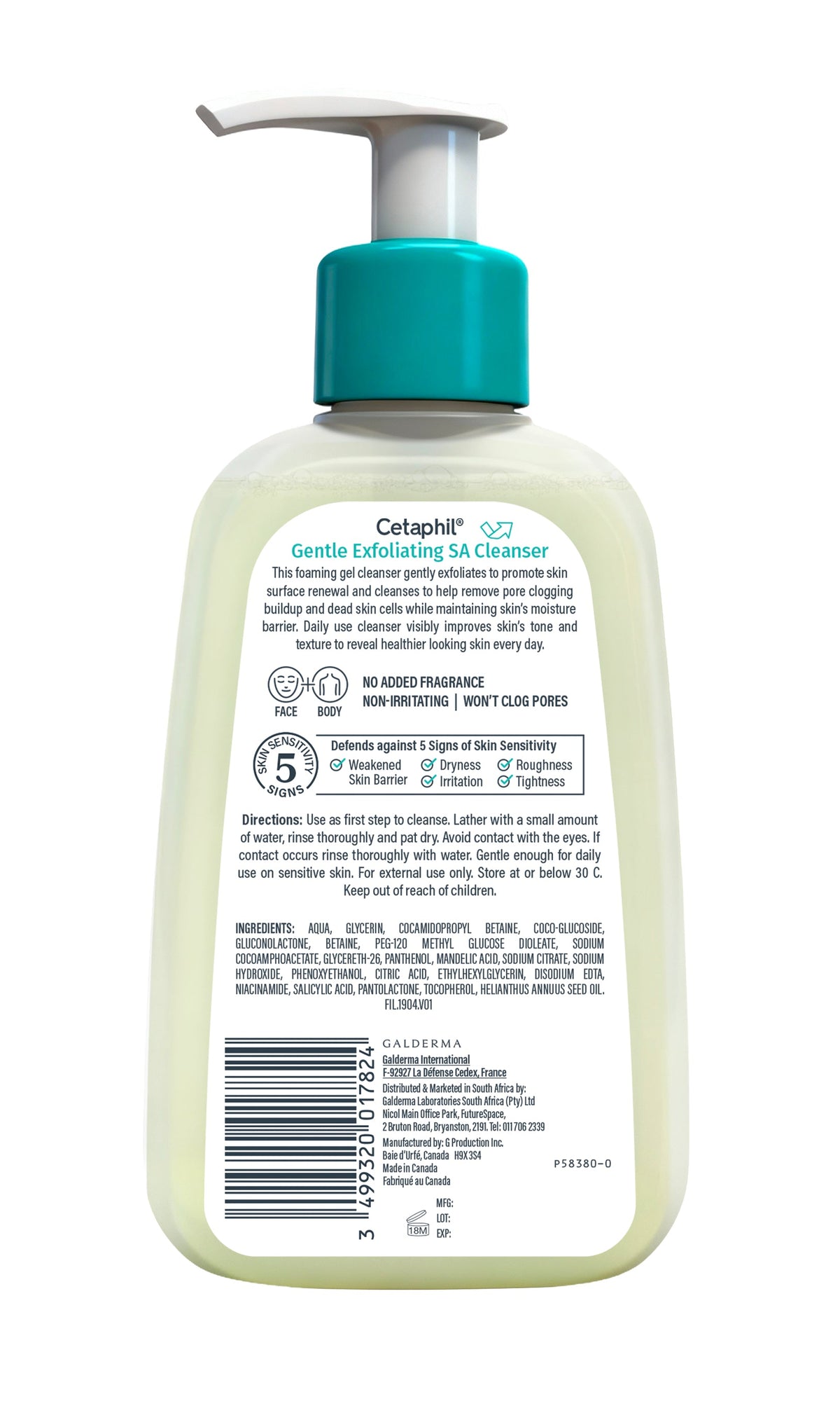CETAPHIL GENTLE EXFOLIATING SA CLEANSER 236ML