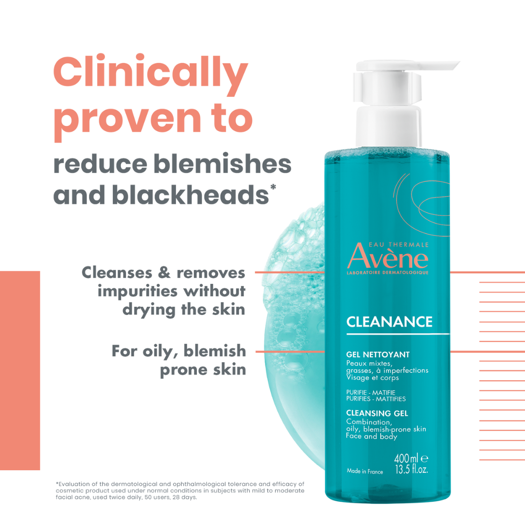 Avène Cleanance Cleansing Gel 400 Ml + Micellar Water 100ml Free