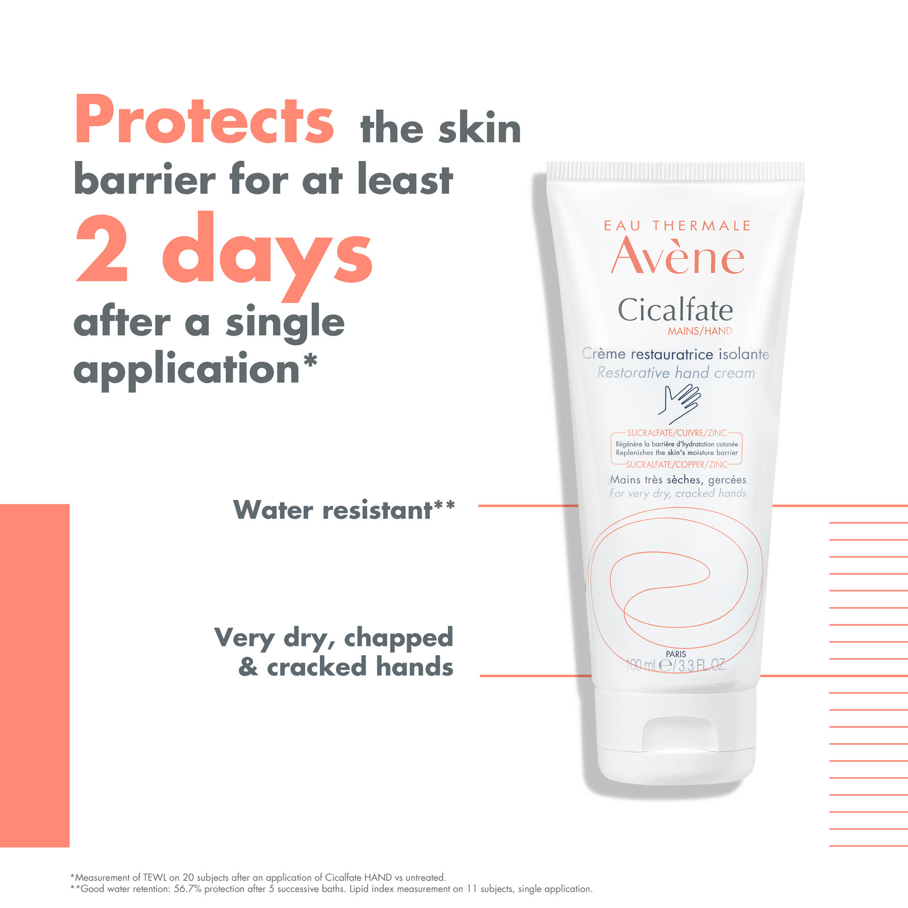 Avène Cicalfate+ Restorative Protective Hand Cream 100ml For Dry Skin-2