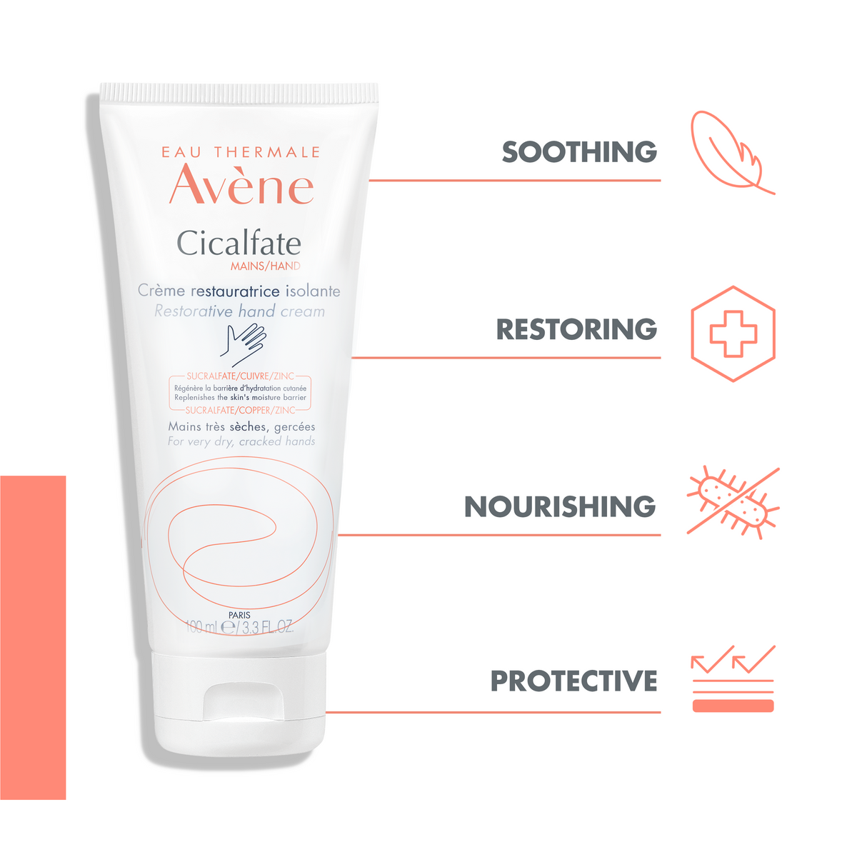 Avène Cicalfate+ Restorative Protective Hand Cream 100ml For Dry Skin-3