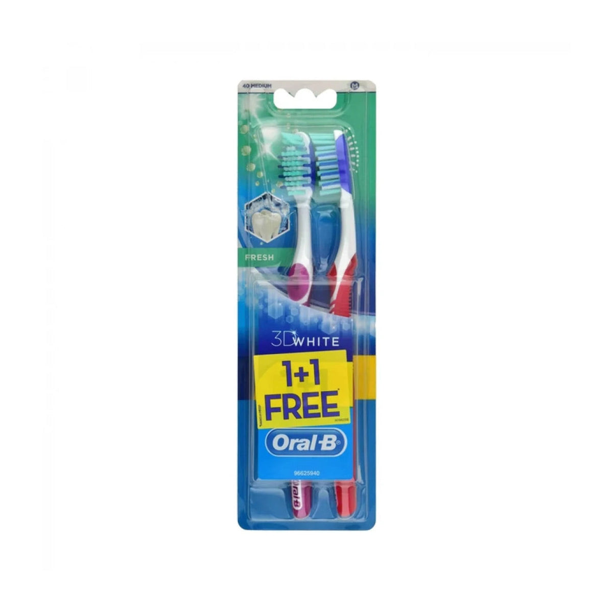 ORAL B TOOTHBRUSH 3D WHITE M 1+1
