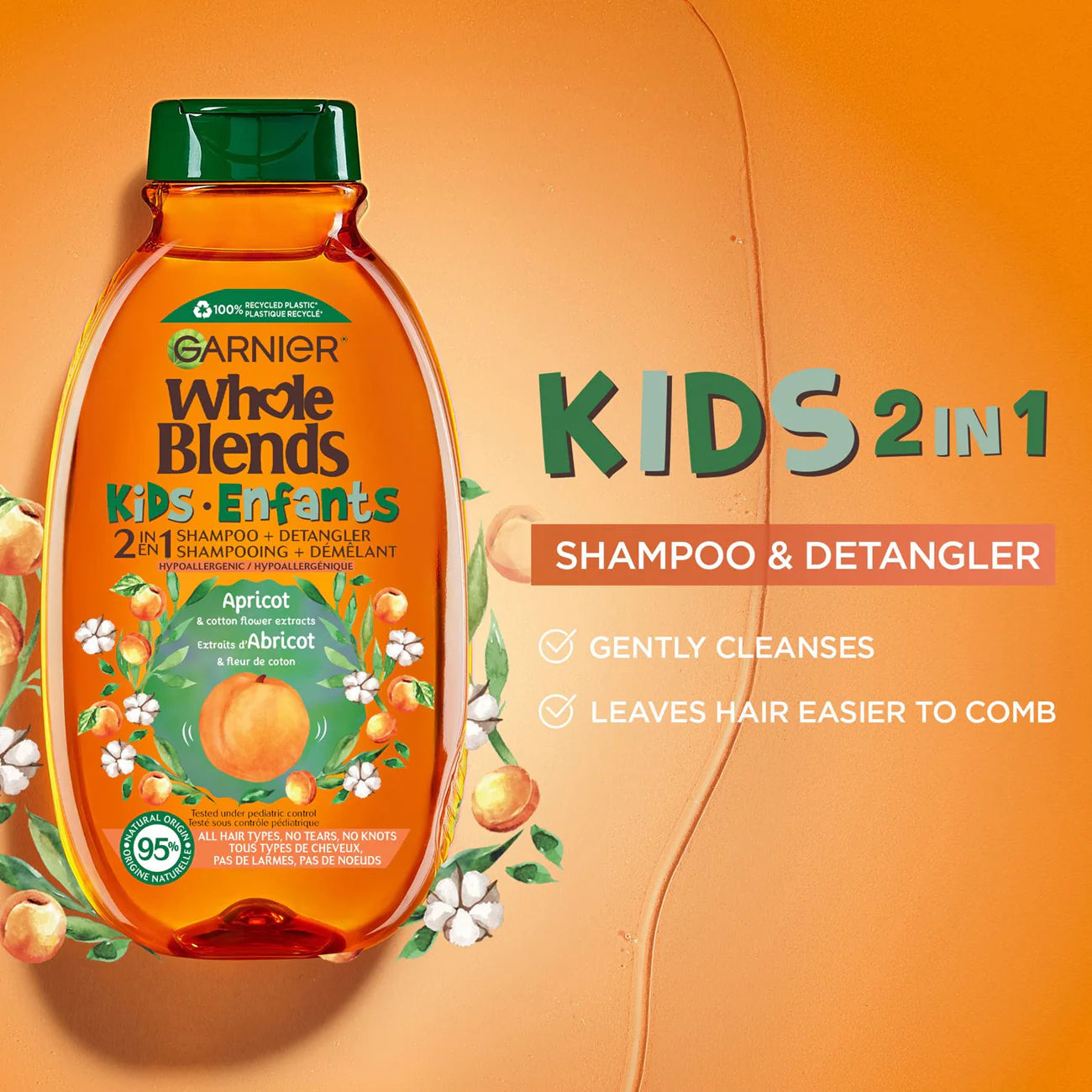Garnier Ultra Doux - Children - with Apricot and Cotton Flower - Shampoo 2 in 1