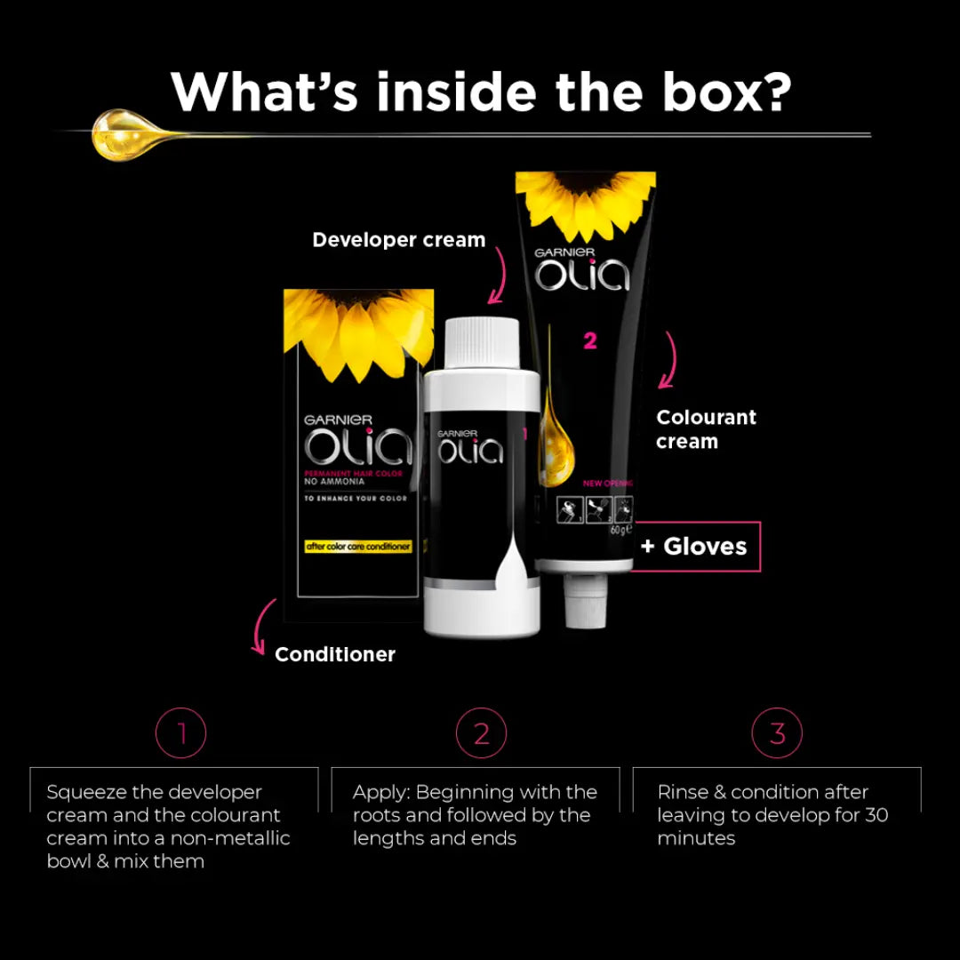 Garnier Olia 5.3 Golden Brown Permanent Hair Color Kit Ammonia-Free-4