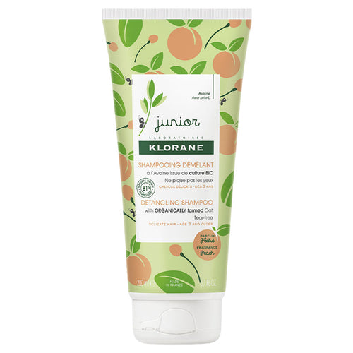 Klorane Junior Detangling Shampoo 200 ml Peach Organic Oat-1