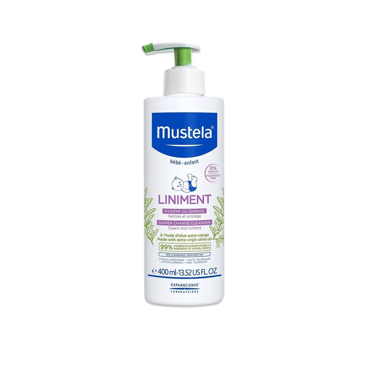 Mustela Liniment Diaper Change Cleanser 400ml-1