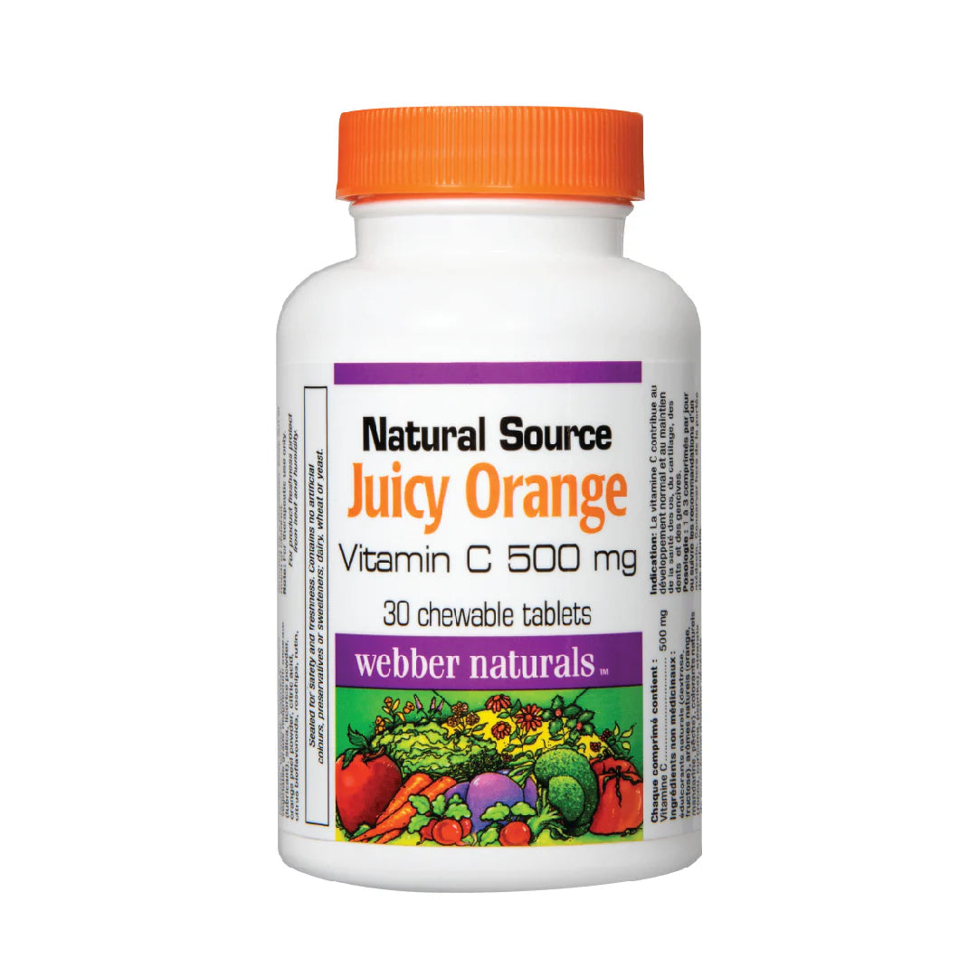Webber Naturals Vitamin C Juicy Orange 30 Chewable Tablets