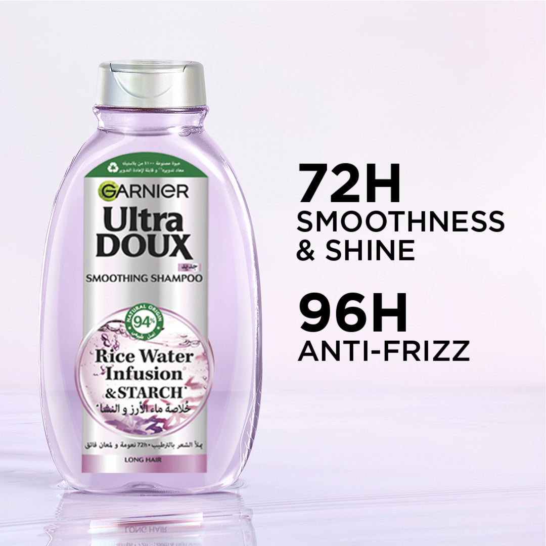 Garnier Ultra Doux Rice Water Shampoo 600ml For Smooth, Shiny Hair-7