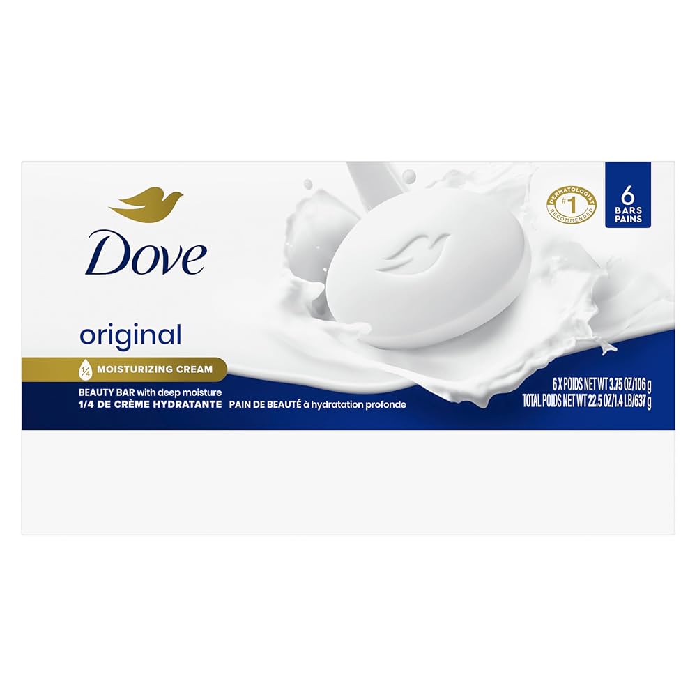 Dove Original Beauty Bar 3.75 Oz 6-Pack Moisturizing Soap-4