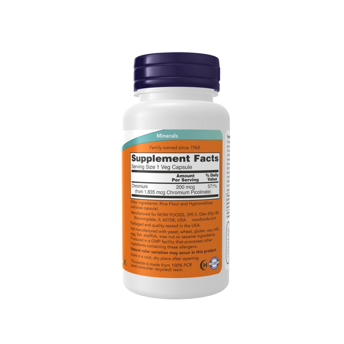 NOW CHROMIUM PICOLINATE 200 MG 100 CAP