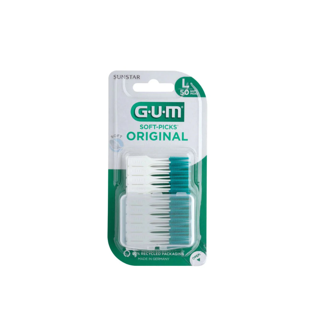 Gum Soft-Picks Original Interdental Cleaners 50 Pieces Flexible Bristles