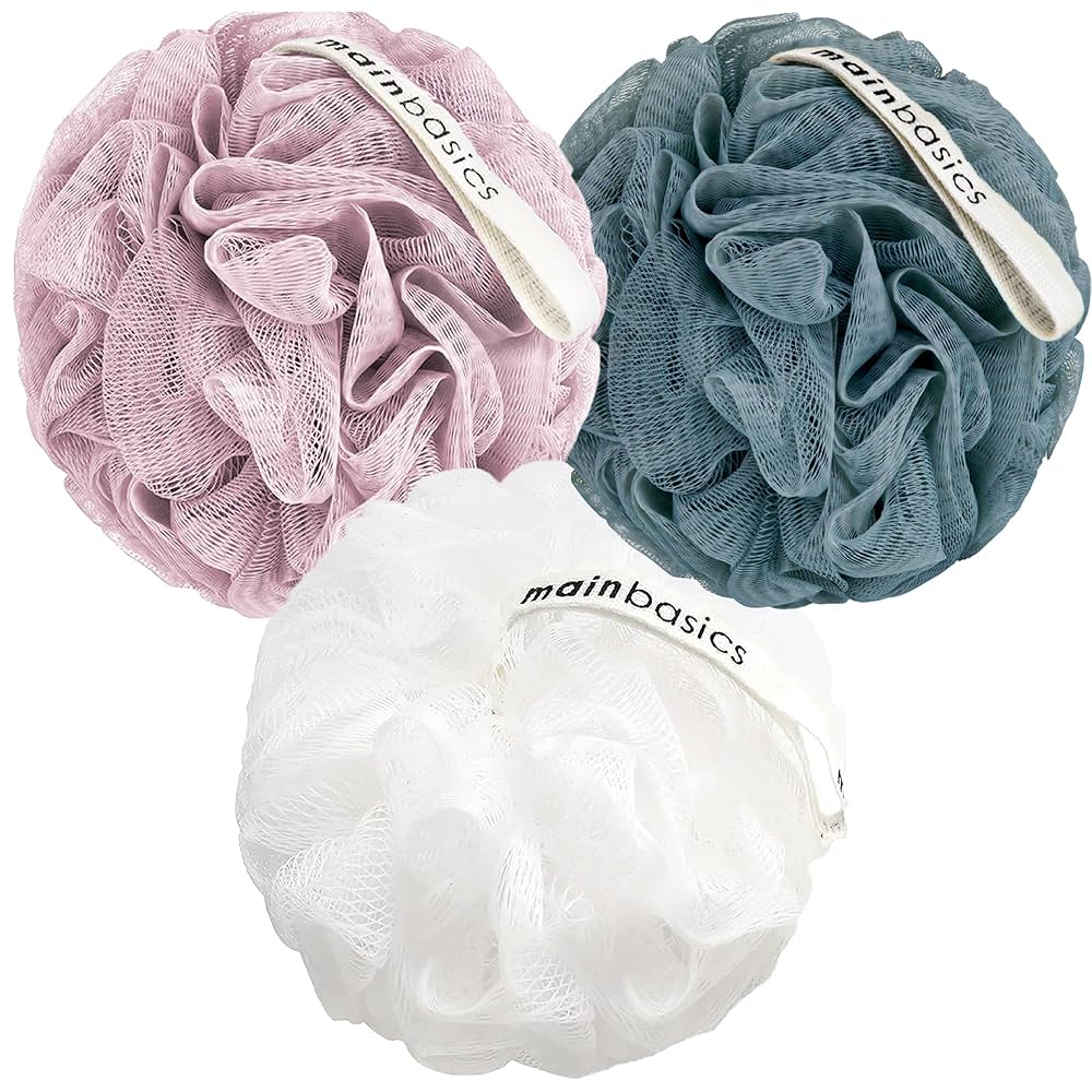 MainBasics Bath Shower Loofah Sponge Set Airy Blossom Pack Of 3-1