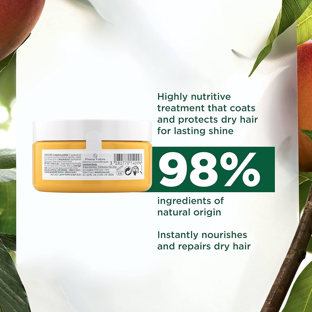 Klorane Masque Réparateur Mangue 150ml Nourishing Hair Mask-5