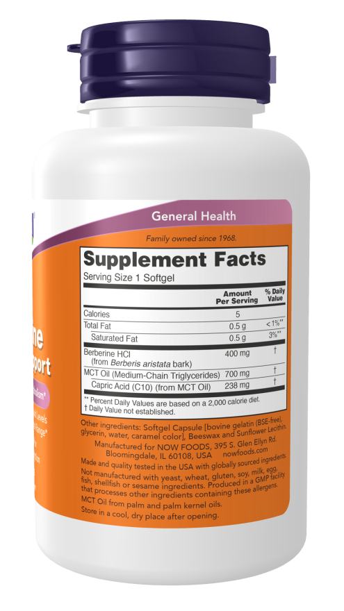 NOW Berberine Glucose Support Softgels 90 Softgels