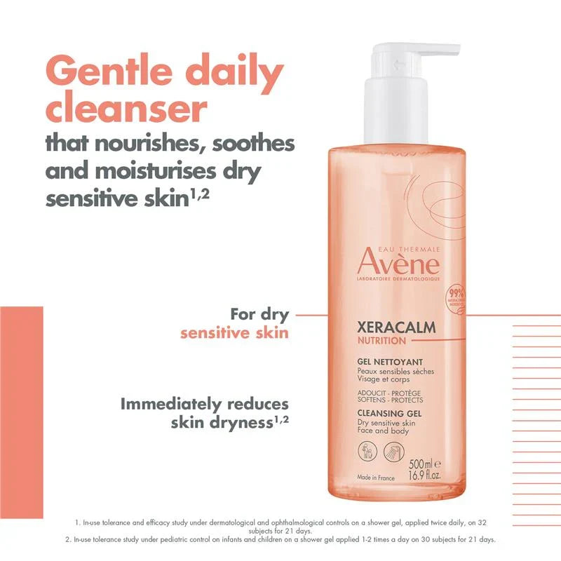 AVENE XERACALM NUTRITION GEL NETTOYANT 500ML