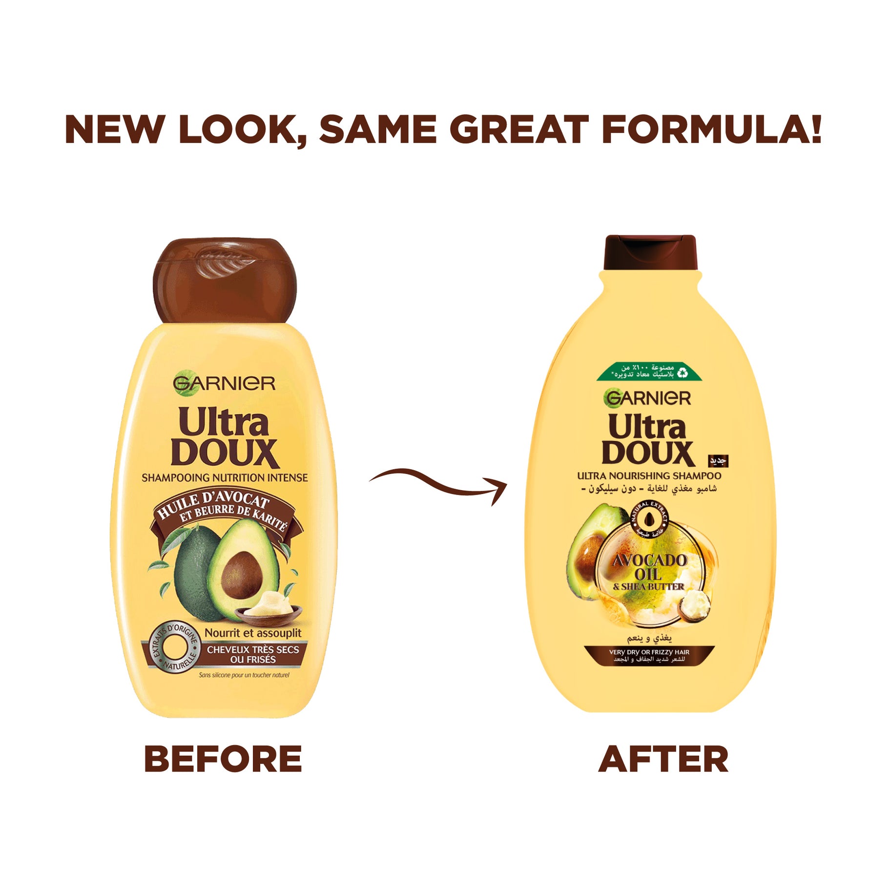 Garnier Ultra Doux Avocado Oil And Shea Butter Shampoo 400ml For Dry Hair-2