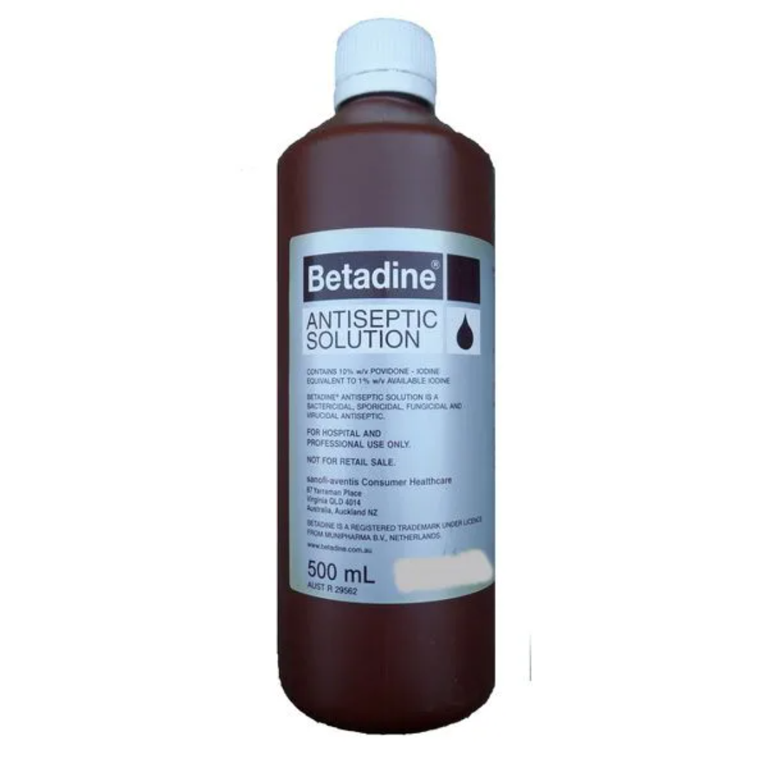 Betadine Antiseptic Solution 500ml Broad-Spectrum Wound Care