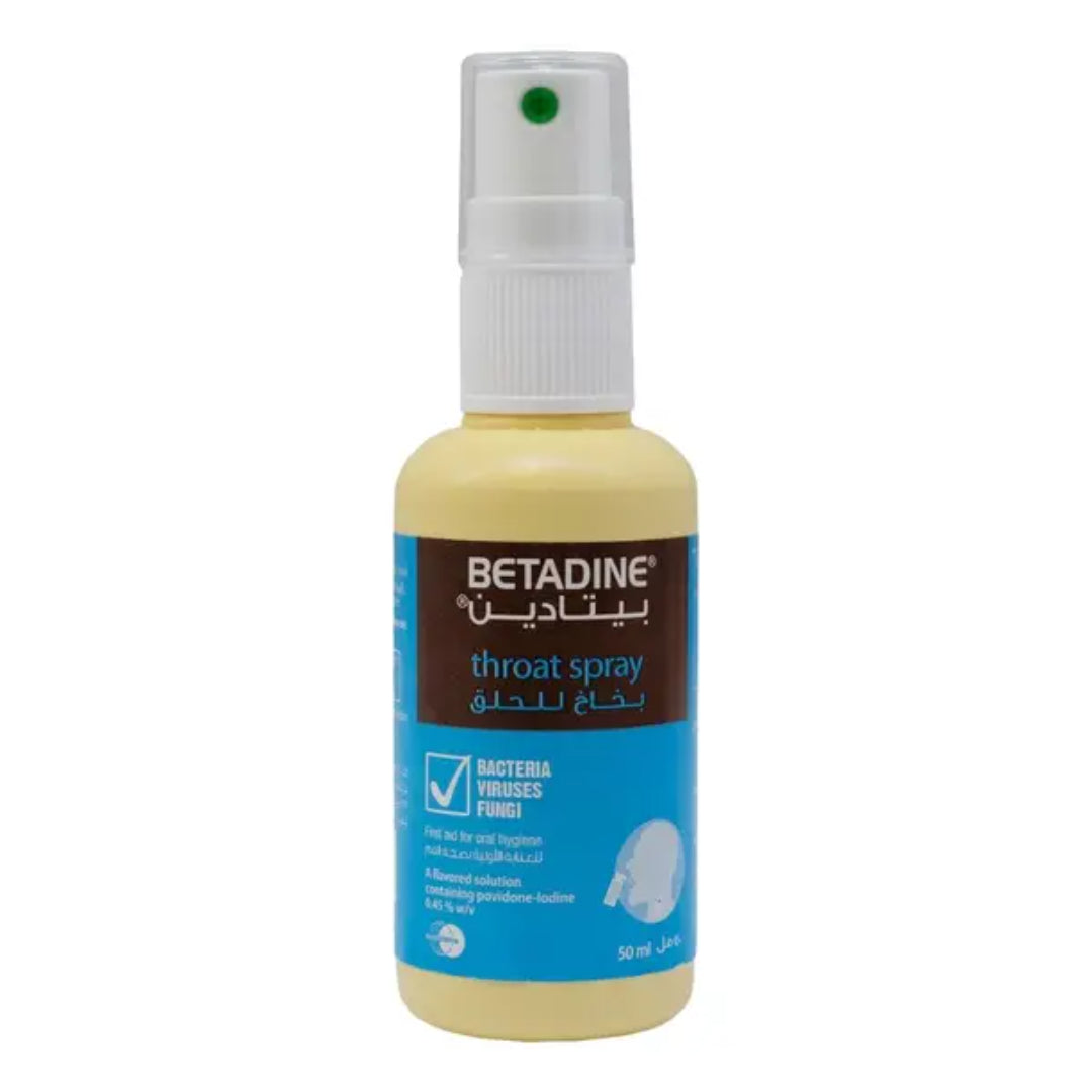 Betadine Throat Spray 50ml Antiseptic Relief for Sore Throat