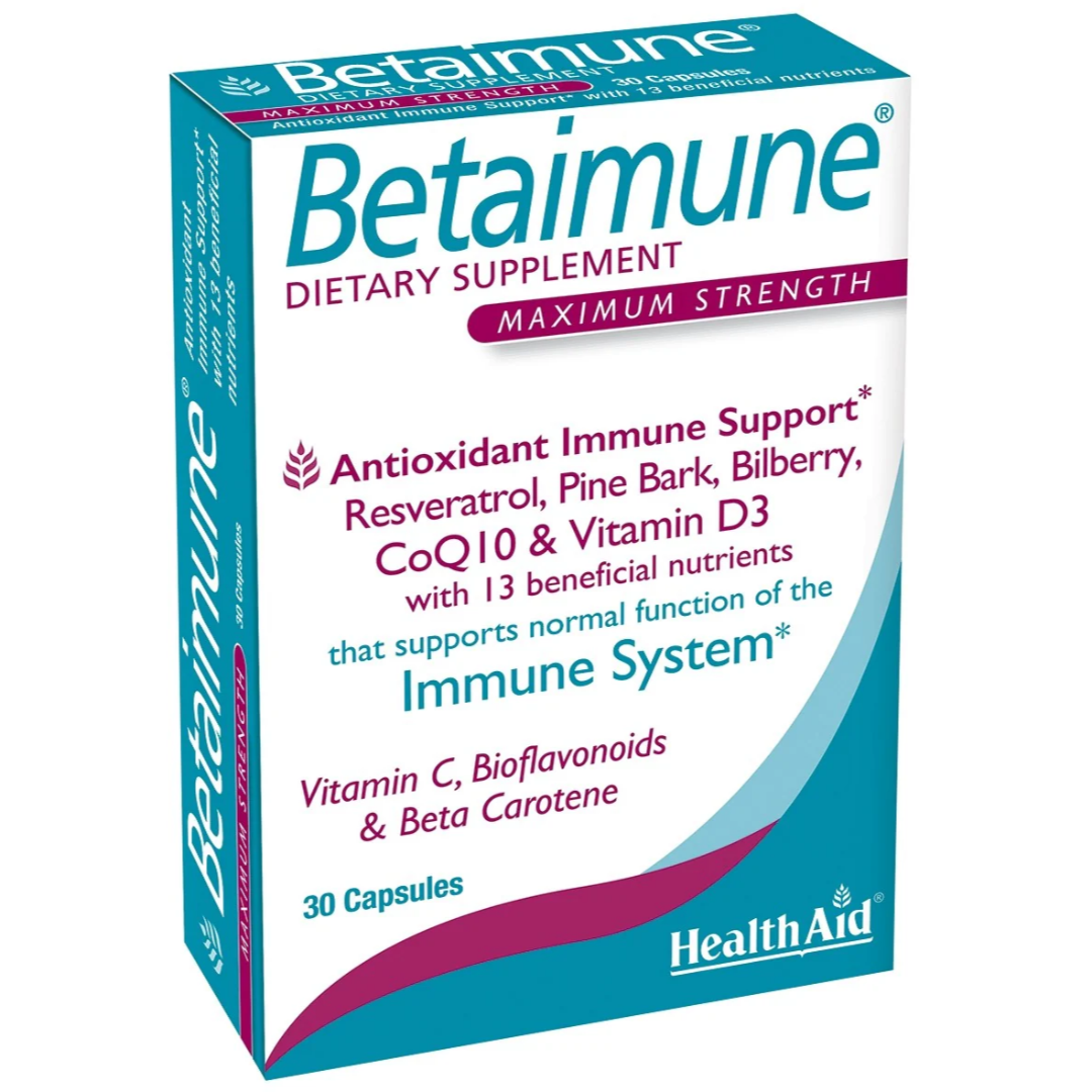 Betaimune 30 Capsules Immune Support Supplement With Antioxidants