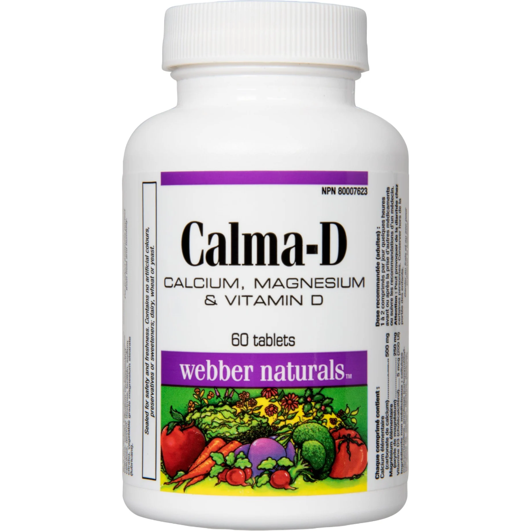 Webber Naturals Calma-D 60 Tablets Calcium Magnesium Vitamin D3 Supplement-1