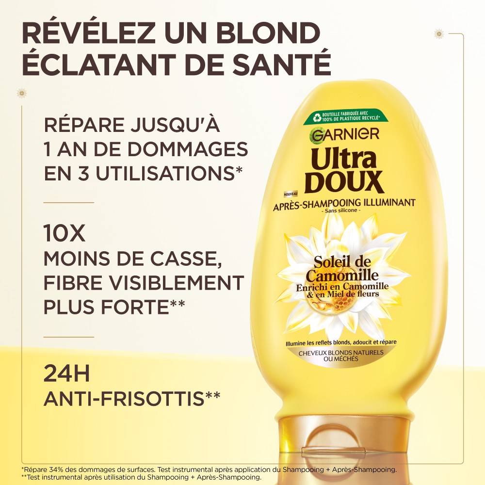 Garnier Ultra Doux Après-Shampooing Illuminant Soleil de Camomille