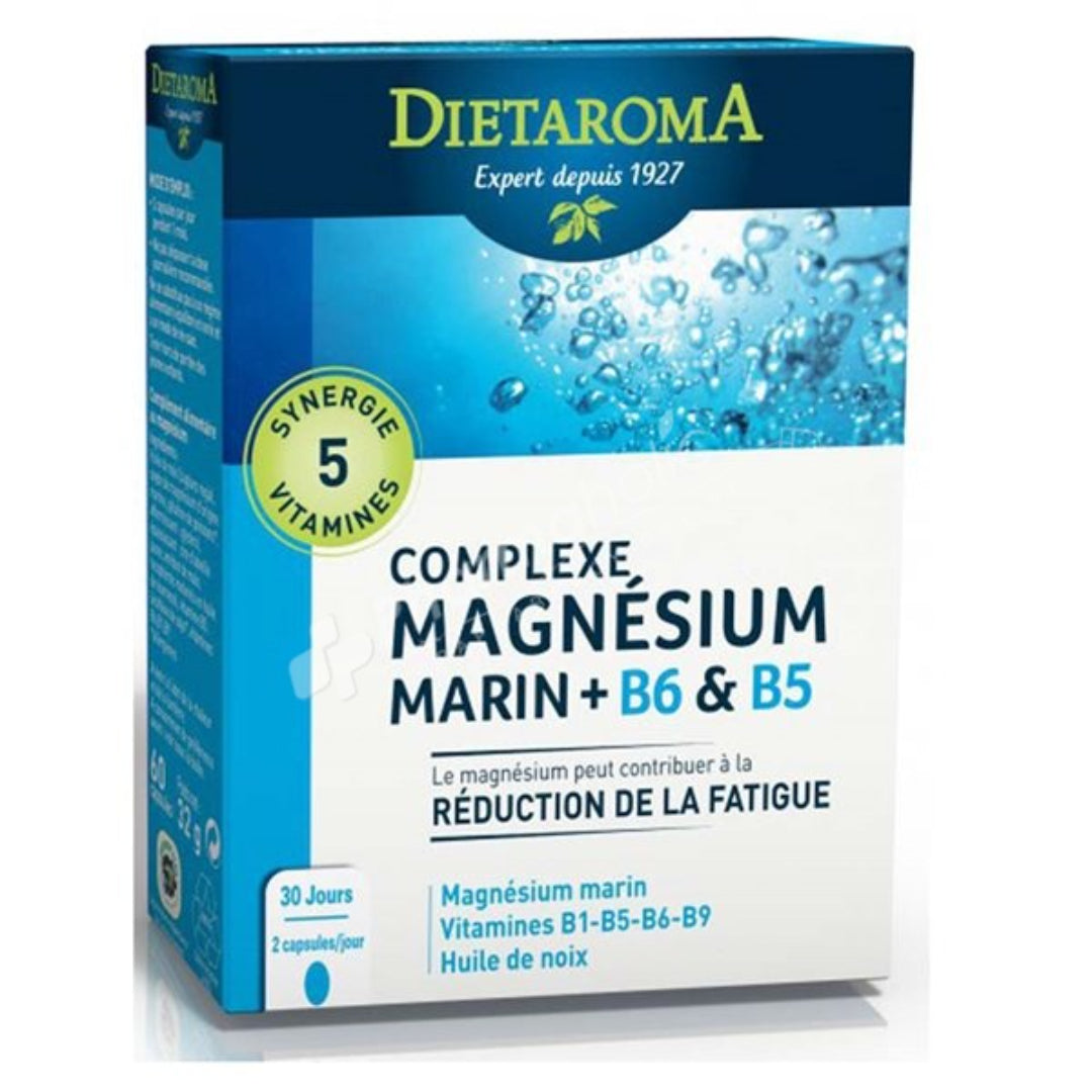 Dietaroma Magnesium Marin + B6 + B5 60 Capsules Supplement-1