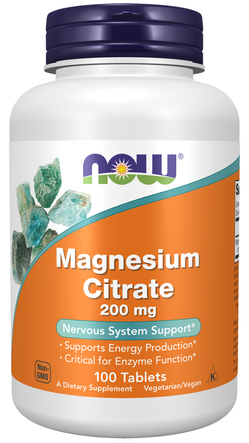 NOW MAGNESIUM CITRATE 200MG 100 TABS