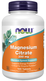 NOW MAGNESIUM CITRATE 200MG 100 TABS