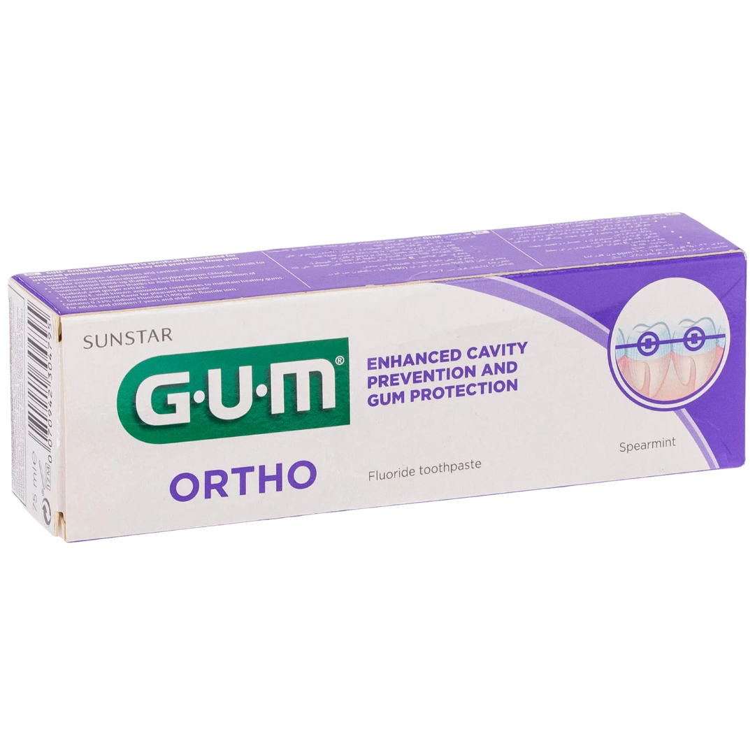 GUM Ortho Toothpaste Gel 75ml Orthodontic Care Cool Mint