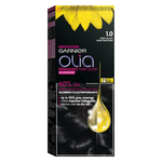 Garnier Olia Permanent Hair Color 1.0 Deep Black Ammonia-Free Kit-1