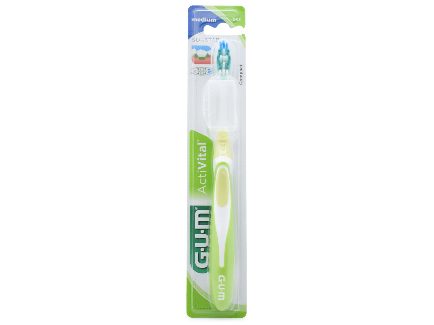 GUM Activital 583 Medium Manual Toothbrush Ultra-Compact Head-1