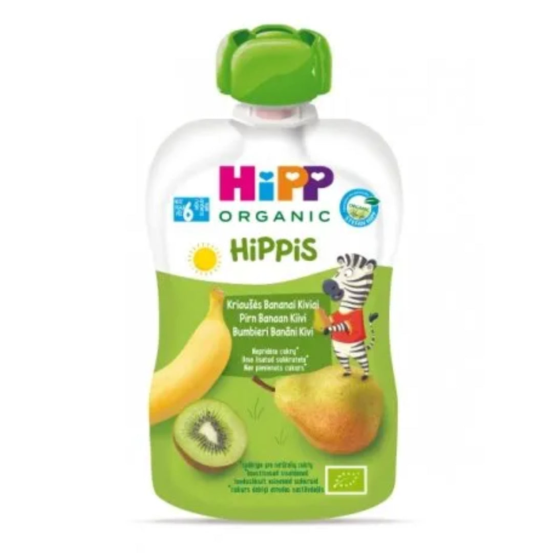 HiPP HiPPis Organic Kiwi In Pear Banana 100g Fruit Pouch For Kids