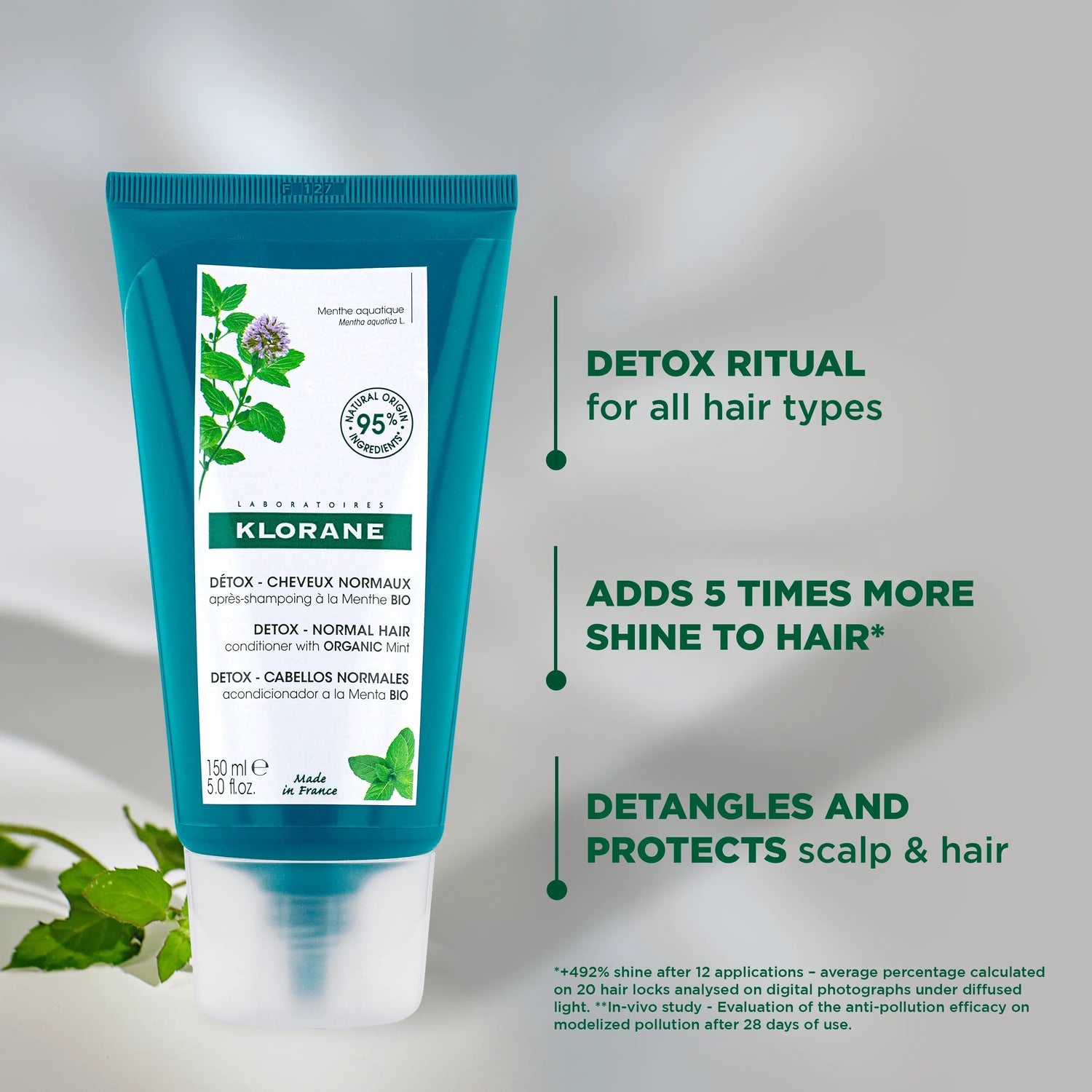 Klorane Baume Protecteur Anti-Pollution a la Menthe Aquatique 150ml-2